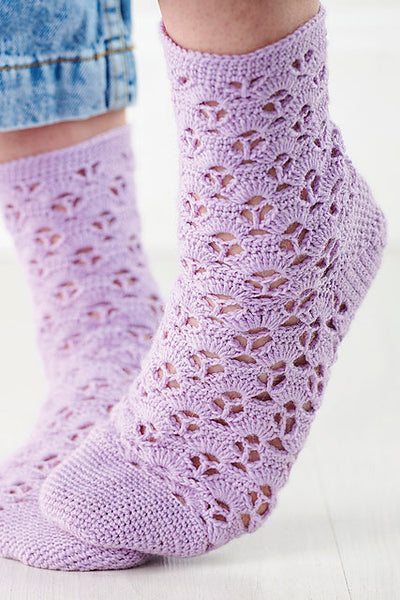 Free Lace Sock Knitting Pattern with Beautiful Lace Detail