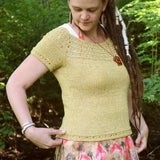 Eyelet Yoke Pullover