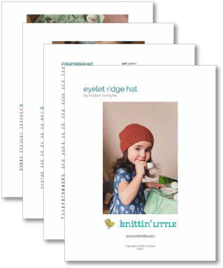 Eyelet Ridge Hat | Knittin Little | Knitting Pattern | Kristen TenDyke ...